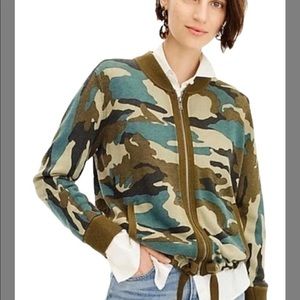 J. Crew Camo Zip Jacket
